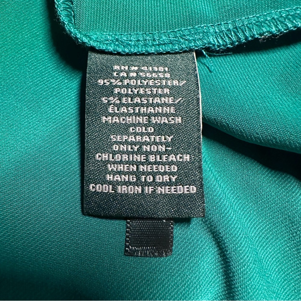 Lauren Ralph Lauren Ruched Knot Front Cocktail Sheath Dress Green Size 14 Formal - Picture 8 of 9